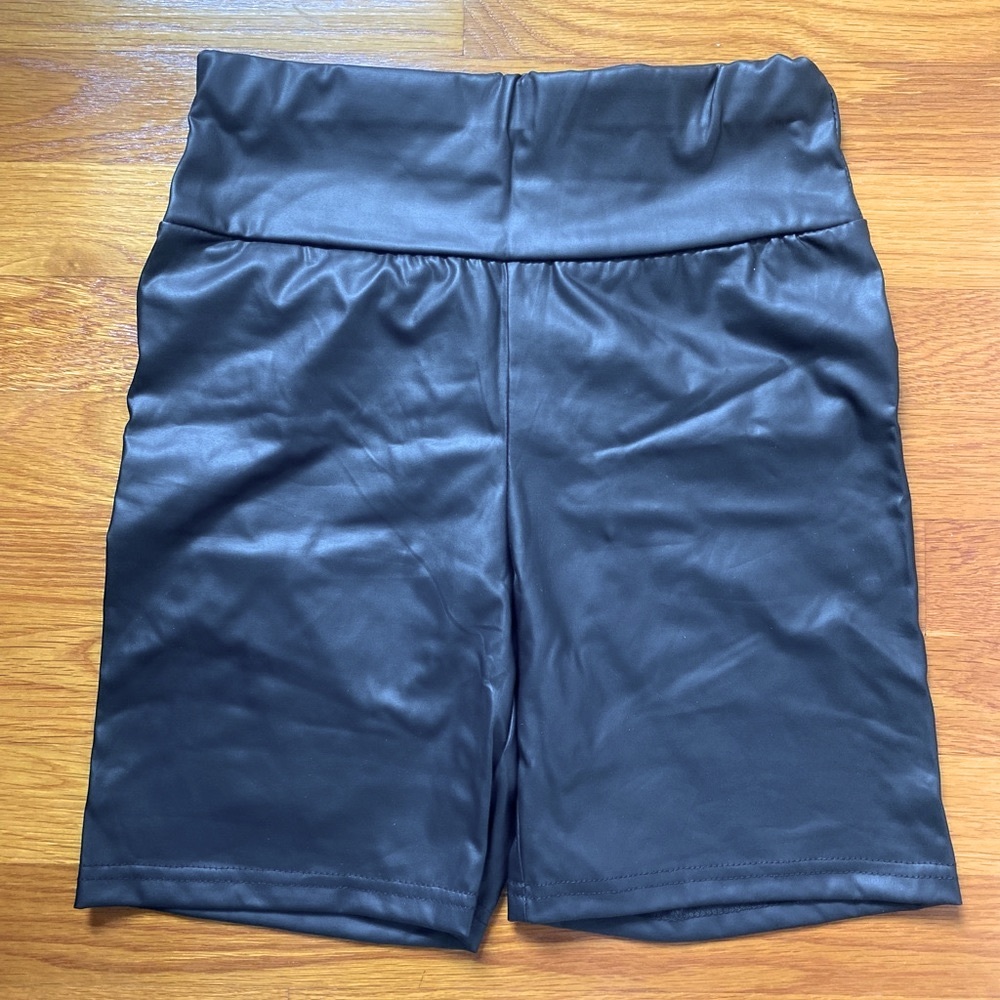 Shein Faux Leather Biker Shorts